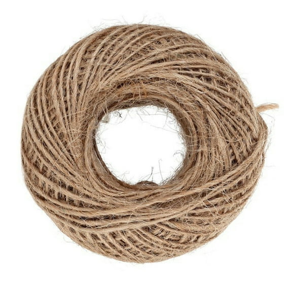 100M Natural Cord Jute Twine String Rope for Arts Crafts DIY Gift Packing Wedding Birthday Baby Shower Decoration Gardening Ornament