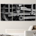 thumbnail image 2 of wall26 Canvas Print Wall Art Set Black &amp; White Steam Train Wheel Transportation Vehicle Photography Realism Chic Scenic Dark Duotone Ultra for Living Room, Bedroom, Office - 24"x36"x3, 2 of 5