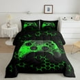 thumbnail image 2 of jejeloiu Gaming Gamer Bedding Comforter Set,Modern Video Game Twin Comforter Sets,Green Honeycomb Hexagon Bedding Set For Boys,Breathable Home Decor Reversible,2 Pieces, 2 of 8