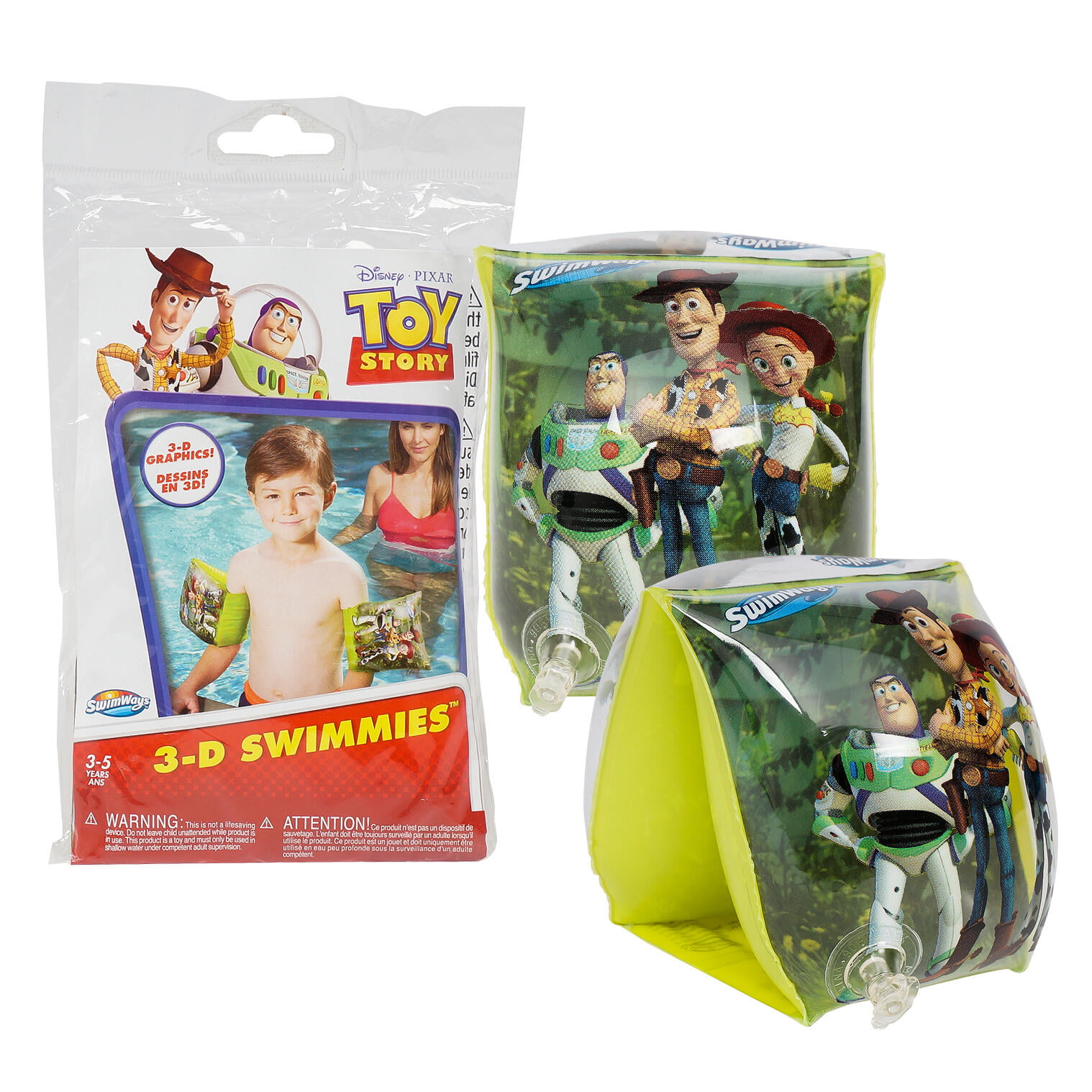 Toy Story 3D Inflatable Armbands Swim Ring Beach Ball 3D Age 3-6 Yrs 