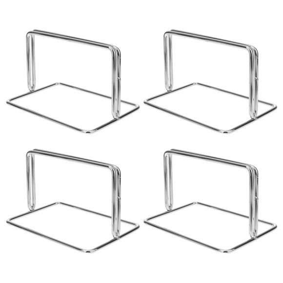 4pcs Stainless Steel Baffle Holders Metal Partition Brackets Multi-purpose Divider Holders