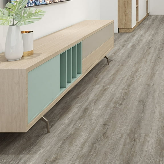 62.6"x9" SPC Composite Flooring; 5 Planks/Box (19.56 sq. ft/Box); 8mm Thick with ; 30 mil Wear Layer; Ultra-Quiet and Slip-Resistant Flooring