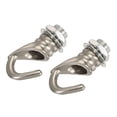thumbnail image 1 of Unique Bargains Alloy Ceiling Hook 23mmx31mm for Ceiling Pendant Light Plate Nickel 2 Pack, 1 of 5