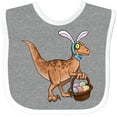thumbnail image 3 of Inktastic Easter Velociraptor with Bunny Ears Boys or Girls Baby Bib, 3 of 4