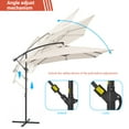 thumbnail image 5 of CHYVARY 8.2 x 8.2ft Patio Offset Umbrellas Outdoor Hanging Market Patio Umbrella, 50+ UV Protection Cantilever Outside Umbrellas for Yard, Pool and Deck,Begie, 5 of 6