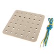thumbnail image 2 of Rompecabezas de madera para enhebrar, ideal para viajes de bebés, niños y niñas. Blanco, 2 of 7