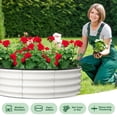 thumbnail image 3 of Galvanized Raised Garden Bed Kit - 0.5mm Steel Round Planter Boxes, Frost/UV-Resistant, Tool-Free Assembly, 3 of 7