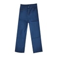 thumbnail image 4 of Petite Wide Leg Pants For Women Boho Retro Straight Leg Wide Leg Jeans Pants, 4 of 4