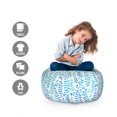 thumbnail image 2 of Botany Storage Toy Bag Chair, Watercolor Nature Pattern with Leafy Branch in Aqua Color Platte, Stuffed Animal Organizer Washable Bag, Small Size, Violet Blue Aqua, by Ambesonne, 2 of 3