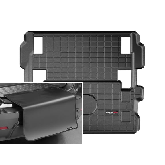 WeatherTech Cargo Trunk Liner with Bumper Protector compatible with 2018-2018 Jeep Wrangler 2-Door - Behind 1st Row w/ Bumper Protector, Black
