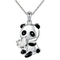 thumbnail image 2 of Joernso Pendant Necklace Panda Embrace Heart Exquisite Jewelry Cartoon Animal Necklace for Daily Wear, 2 of 8