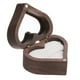 thumbnail image 1 of Caja de anillos de madera, caja de anillos en forma de corazón con 2 ranuras, blanca, 1 of 7