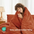 thumbnail image 3 of 7 Pieces Full Comforter Set, Soft Bed in a Bag Full Size, All Season Bedding Set with Comforter, Flat Sheet, Fitted Sheet, Pillowcases & Shams, Burnt Orange, 3 of 14