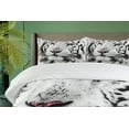 thumbnail image 4 of Ambesonne Black White Duvet Cover Sets, Winter White Tiger, 2-Queen, White Black and Grey, 4 of 7
