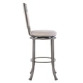 thumbnail image 3 of Linon Ensemble de Pub Rond 3 Pcs en Bois Gris Lavé Rembourré en Acier Étain, 3 of 14