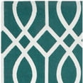 thumbnail image 3 of Contemporary Rug - Cedar Brook Cotton Pile -Teal/Ivory-Color:Teal/Ivory,Design:Contemporary,Shape:Runner,Size:8'L x 2'W, 3 of 3