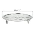 thumbnail image 2 of Uxcell Stainless Steel Steamer Rack with Stand, 11 Inch Insert Stock Pot Tray Stand Cookware, Silver Tone, 2 of 5