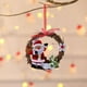 thumbnail image 4 of 4 piezas de adornos navideños corona de mimbre navideña decoración de ventana de corona de mimbre colgante de muñeco de nieve de Papá Noel 15cm, 4 of 5