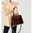 thumbnail image 2 of Genuine Leather Satchel Handbags for Women Large Shoulder Crossbody Bag Elegant Ladies Tote Purse with Zipper, 2 of 4