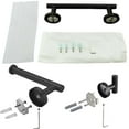 thumbnail image 5 of 3 Pieces Bathroom Hardware Set 12" Towel Bar Tissue Paper Roll Holders Wall Mounted Hook Matte Black Heavy Duty 304 Stainless Steel, 5 of 5