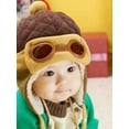 thumbnail image 2 of Kids Toddler Baby Girls Boys Woolen Winter Warm Pilot Caps Earflap Hats, 2 of 4