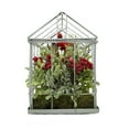 thumbnail image 2 of Northlight Cardinal Boxwood Artificial Christmas Greenhouse Arrangement - 9" - Red and Green, 2 of 4