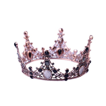 1PC Alloy Crown Cake Topper Tiara Dessert Decor Crown Ornament Cake Decor Party Supplies for Wedding Birthday Hairstyling