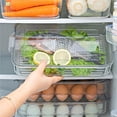 thumbnail image 3 of Refrigerador Caja De Almacenamiento De Mantenimiento Fresco Organizador De Cajón De Congelador Apilable Contenedor De Almacenamiento De Alimentos De Cocina De Una Sola Capa Con Tapa Para Pescado Carne Vogacara HA022025-00, 3 of 7