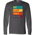 thumbnail image 3 of Inktastic Viola Player Funny Eat Sleep Viola Repeat Long Sleeve T-Shirt, 3 of 5