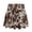 Brown Spotted Hide, variant on Gradient Color Leopard Print Polyester Spandex Athletic Skorts with with Pockets, High Waisted 2 Side Pockets Golf Skirts for Tennis Daily Wear Pickleball, Size Large