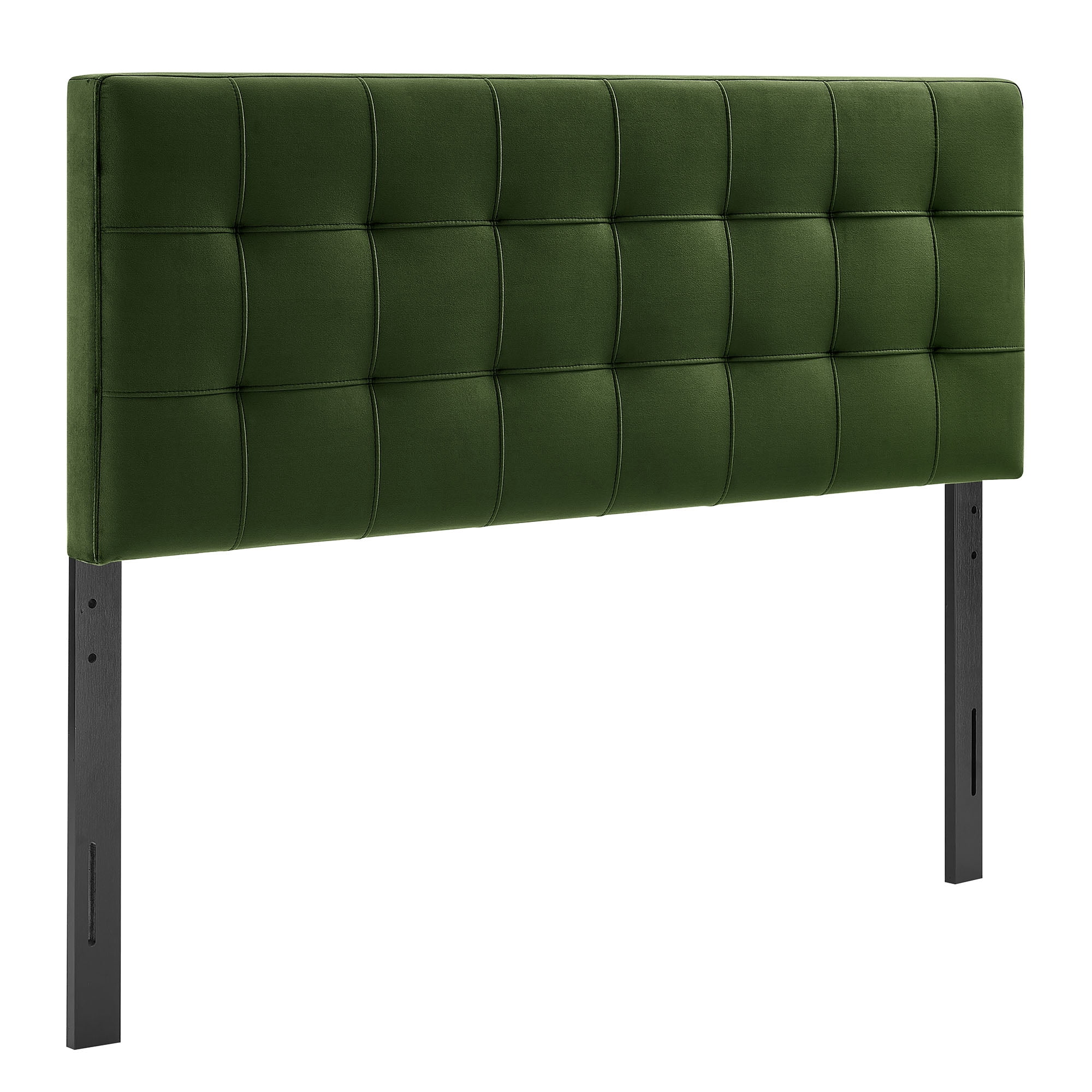 Lily Stain-Resistant Performance Velvet Full Size Headboard in Moss Green