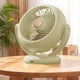 thumbnail image 4 of Mini ventilador vibratorio ventilador silencioso recargable por USB para sala de estar (chapado en verde), 4 of 6