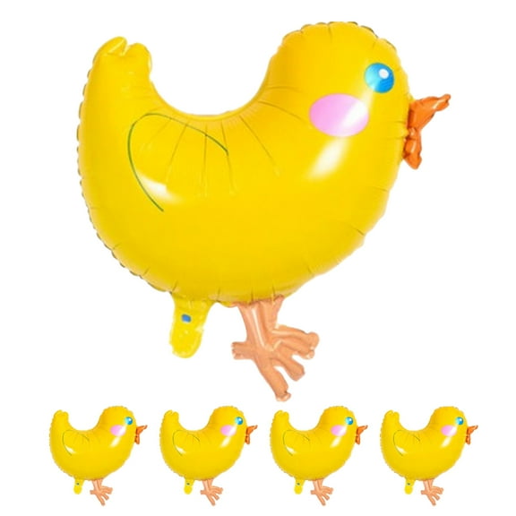 Masteelf 5 Pcs Foil Balloon Chicken Adorable Party Balloons Unique Decor