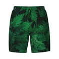thumbnail image 4 of Lsque Mens Swim Trunks Green Leave Fern Pattern - Bathing Suit Compression Liner - Beach Swim Shorts Swimwear - (S-3XL) - Stretch Quick Dry -Medium, 4 of 9
