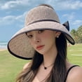 thumbnail image 2 of CoCopeaunts Straw Hat for Women Women Wide Brim Sun Visor Hat Summer Hat UV Protection Cute Beach Hat with Bow Knot, 2 of 3