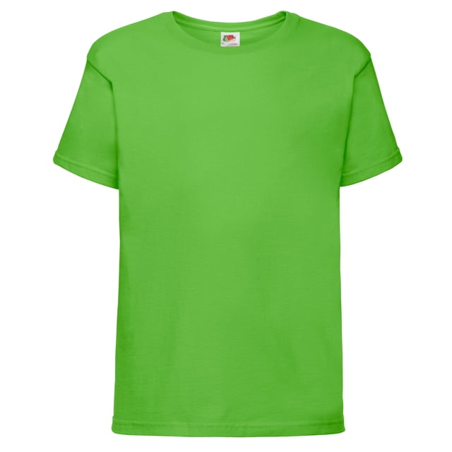 Fruit Of The Loom - Camiseta básica de manga corta Tacto super suave Modelo Sofspun Unisex Niños Niñas (Lima)
