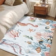 thumbnail image 4 of Seahorse Coastal Area Rugs 3'x5', Small Throw Rugs for Living Room Bedroom, Summer Beach Ocean Shell Jellyfish Starfish Indoor Outdoor Rug Non-Slip Low Pile Carpet Runner Reversible Floor Mats, 4 of 8