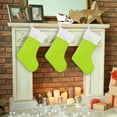 thumbnail image 7 of Coolnut 17.7 Inch Christmas Stockings, 2 PCS Plain Vivid Yellowish Green Solid Color Presonalized Large Stocking Sock for Family Holiday Xmas Party Decorations, 7 of 7