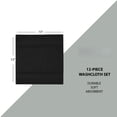 12-Piece Washcloths Black 13 x 13 Inch Bathroom Towel Set - Walmart.com