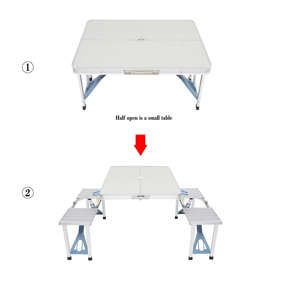 1 Piece Folding Table and Chair Aluminum Alloy