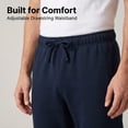 thumbnail image 3 of Men's Heavy Weight Fleece Open Bottom Sweatpants with Pockets, NAVY L, 1 Pack, 3 of 6