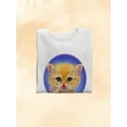 thumbnail image 3 of Greeting Cat. Sweatshirt Women -Kayomi Harai Designs, Female 4X-Large, 3 of 4