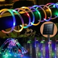 thumbnail image 3 of Merkaren Solar Rope Lights 33Ft 100 LEDs Solar Rope Lights Outdoor Waterproof Led Multicolor Fairy Lights for Outside Fence Yard Christmas Decor Landscape Lighting, 3 of 7
