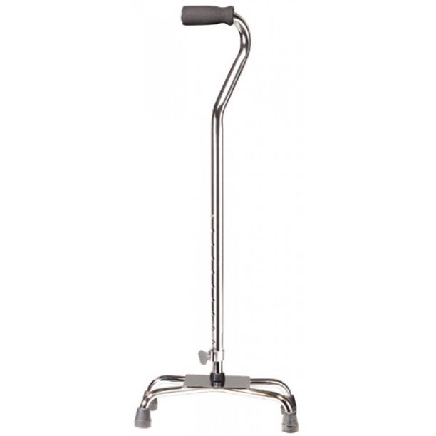 Quad Cane, Large Base Chrome
