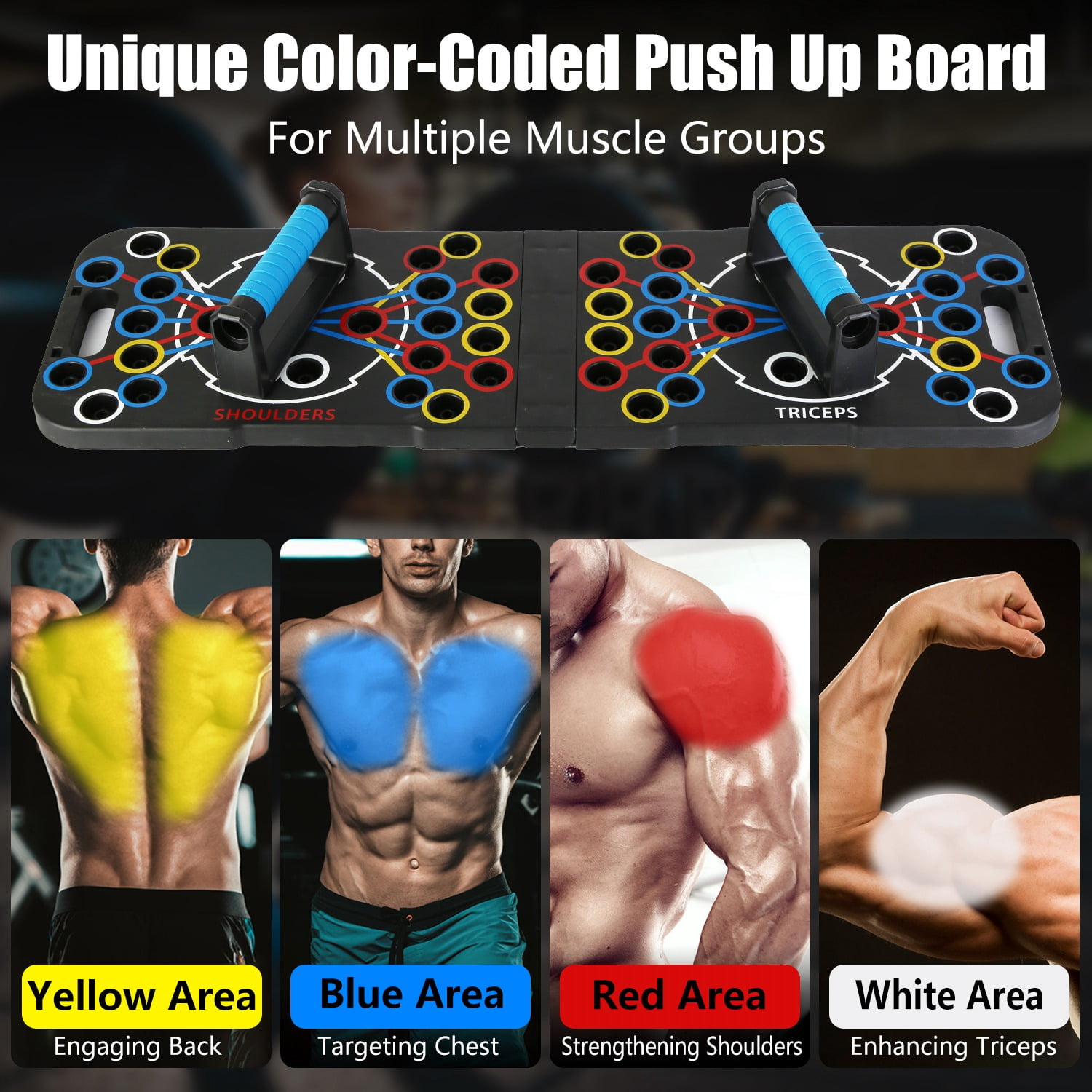 Teqhome Push up Board Portable Exercise Equipment Home Gym Equipment 15 Abs Fitness Accessories with Pilates Bar Resistance Bands Roller Wheel  at Home