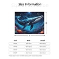 thumbnail image 5 of Yiaed Colorful Ocean Whale Print Blanket Throw Blanket Soft Cozy Flannel Blanket for Home Bed Sofa Couch Chair-50"x40", 5 of 6