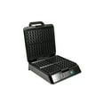 thumbnail image 3 of 4-Slice Belgian Waffle Maker: Stainless Steel, 1200W, Silver/Black, Waffle Maker Family Size, Great for Family Breakfasts, 3 of 6