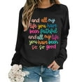 thumbnail image 1 of TINZ Chandails en Molleton Oversize pour Femmes Manches Longues Col Rond Imprimé Lettres Légers Amples Blouse Haut Tenue Alien Chandails en Molleton pour Femmes Garçons Années 80, 1 of 7