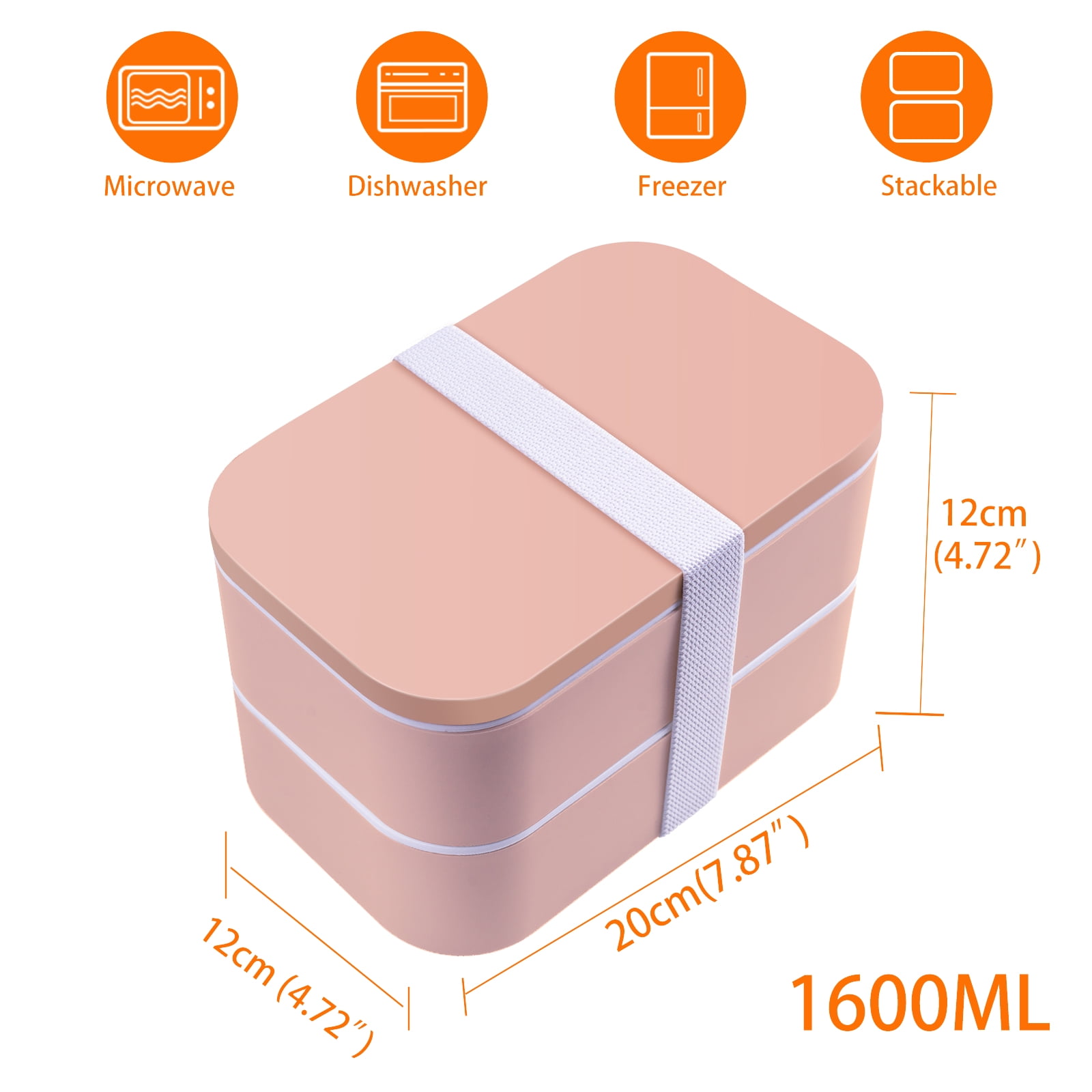 Japanese Bento Box,2 Layer Lunch Box , Meal Prep Lunch Container with Bamboo Chopping Board Lid,Bag,Cutlery,Divider,Bento Lunch Box for Adults red