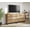 Oak, variant on WAMPAT Modern TV Stand for TVs up to 40 inch, Entertainment Center TV Console with 3 Drawers and Metal Base, Media Console for Living Room, Bedroom, Oak